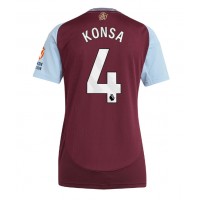 Camisa de Futebol Aston Villa Ezri Konsa #4 Equipamento Principal Mulheres 2024-25 Manga Curta